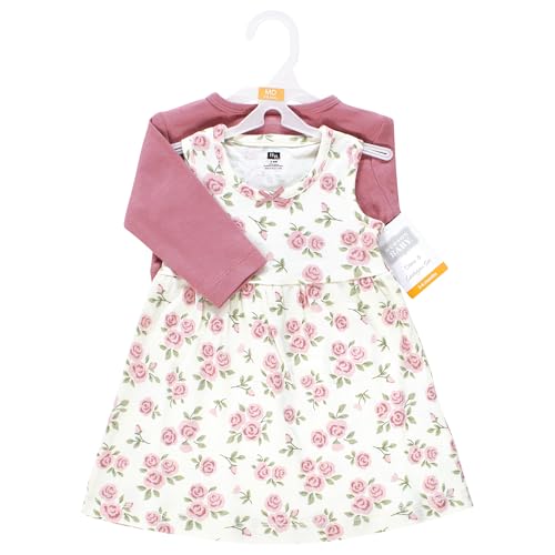Hudson Baby Infant and Toddler Girls Cotton Dress and Cardigan Set2