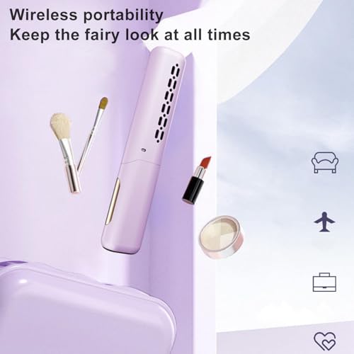 Plancha de pelo mini recargable inalámbrica morada miniatura 5