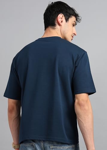 Image of Alan Jones Clothing Men's Oversized Solid T-Shirt | Premium Heavy Fabric | Crew Neck Casual Wear