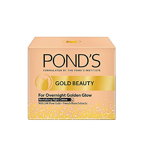 Image of Pond's Bright Beauty Spot-less Glow Serum, Infused with Hyaluronic Acid, Vitamin B3, Gluta-Boost-C, 30ml & Pond's Gold Beauty Night Cream 35 g