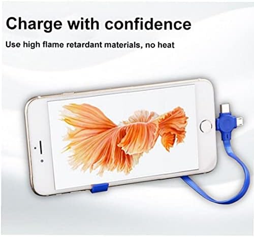 Zonster 3 Portable Charge Cable 1m with Phone Holder Adjustable Storage Line Usb Charge Cable (blue)
