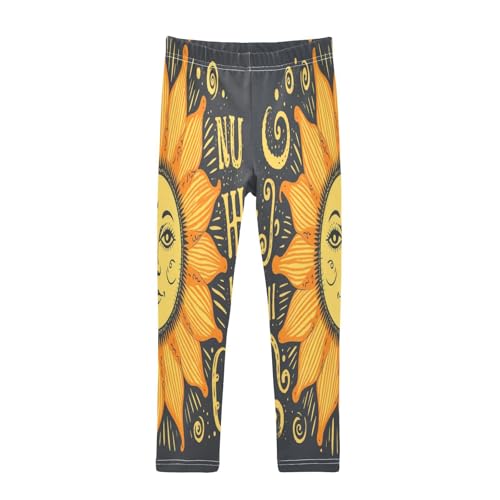 Toddler Girls Leggings Printed Yoga Pants Leggings Cute Cartoon Sun for Kids