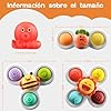 ECHOCUBE Juguetes Giratorios con Ventosa, 3 Piezas Juguetes Sensoriales Giratorios Educativos, Juguete Ventosa Trona, Juguetes de Baño con Ventosa para Niños y Niñas #2
