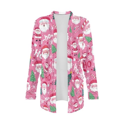 Image of Fall Maple Leaf Cardigan Sweaters for Women Long Sleeve Cardigan Soft Drape Open Front Dusters V-Neck Jackets Dressy