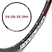 24-inch Double Wall Aluminum Alloy Mountain for Bike Rim for 24x1.–24x2.125 Tires, Disc Brake Compatible, 24/28/32/36-Hole, Stainless Steel Spoke Ready, ~450g（36 Holes）