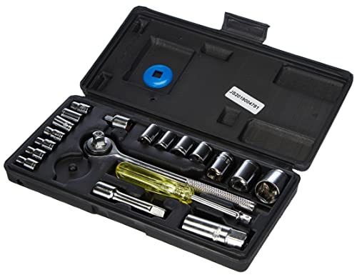 Mannesmann - M 206 - Juego de llave de vaso 1/4'+3/8', 20 piezas.