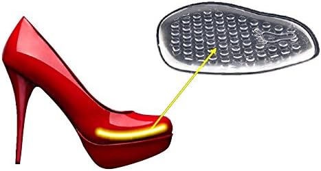 LIN 2 pairs Silicon Gel Insoles Shoes Pad Transparent