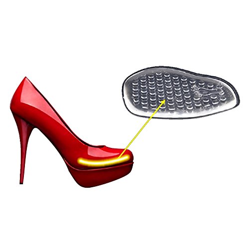 LIN 2 pairs Silicon Gel Insoles Shoes Pad Transparent