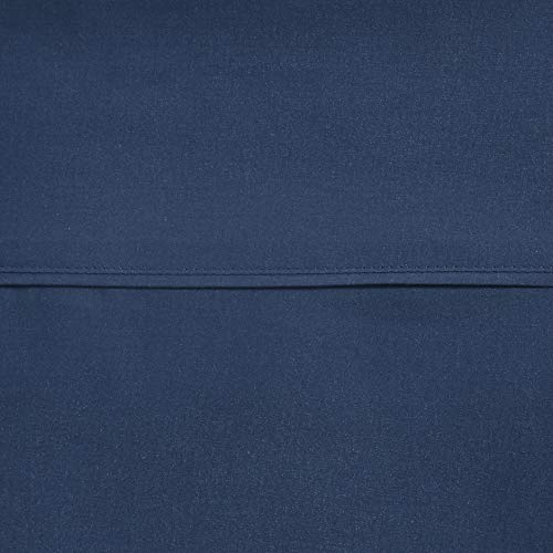 Amazon Basics Microfiber Flat Sheet, 275 x 275 cm- Navy Blue