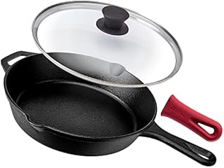 Cast Iron Skillet with Lid - 10