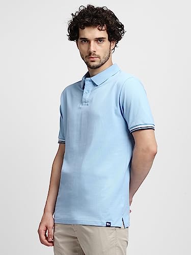 Image of Dennis Lingo - Men's Cotton Solid Slim Fit Polo Neck T-Shirt