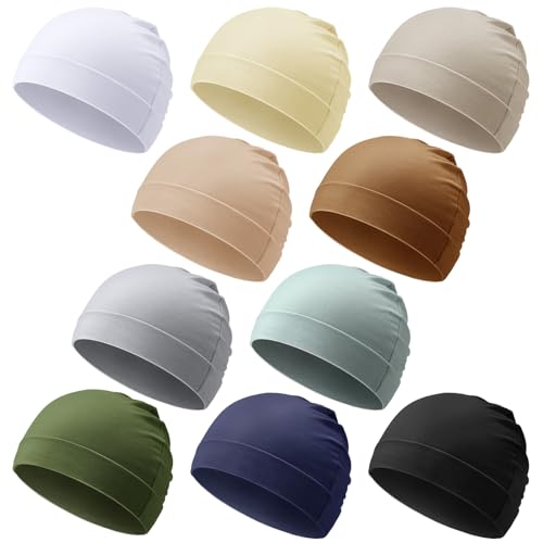 Image of Bunnycool 10 Pcs Baby Beanie Newborn Unisex Toddler Beanie Winter Infant Hat Children Cotton Warm Cap for Boys and Girls, Medium