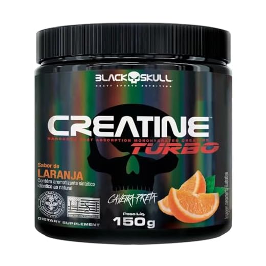 Creatine Turbo Monohidratada - 150g Laranja - Black Skull