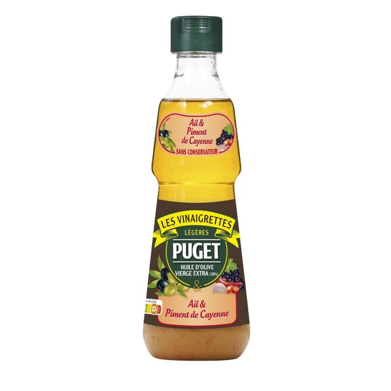 PUGET - Vinaigrette Biphasée Ail Piment D'Espelette 330Ml - Lot De 4 - Offre Special