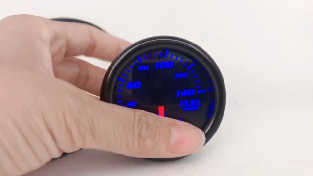 Image of 2-1 /16 inch 52mm Fuel Pressure Gauge, Tinted, 7 Color, 0-140 PSI | Includes Electronic Sensor, Kit