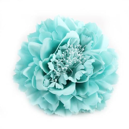 Image of Peony Fabric Flower Brooches Oversize Lapel Pins Extra Big Brooch Delicate Dancing Party Prom Wedding Charm Banquet Dress Suit Guest Corsage Accessories Gifts Dancer Large Hairpin Clip 110mm