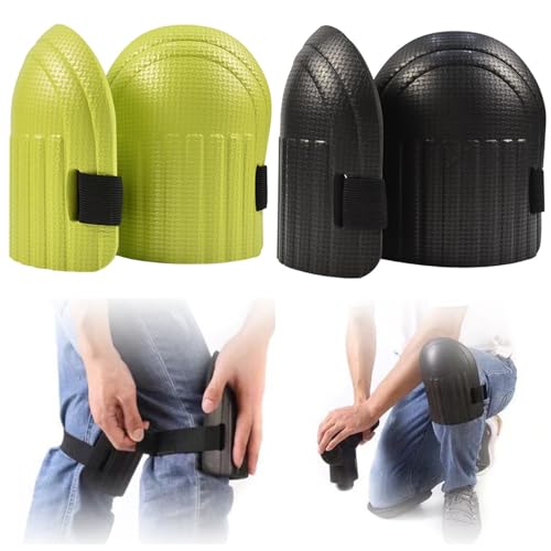 TIMJJG 2 Pares De Rodilleras Relacionadas Con El Trabajo, Rodilleras Suaves Y Resistentes Al Desgaste, Rodilleras Ajustables Y Fijas, Jardinería Y Profesiones Mecánicas.