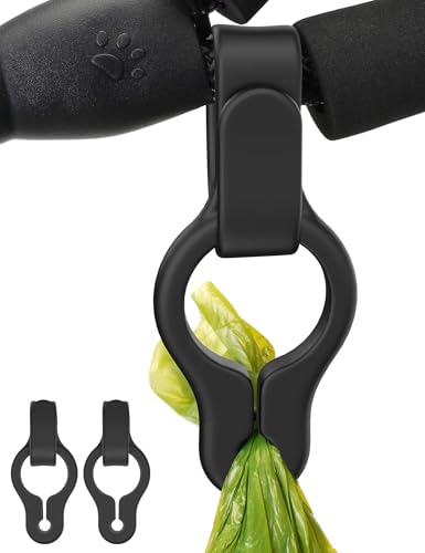 Gobeigo 2-Pack Silicone Used Poop Bag Holder - Hands-Free Leash Attachment, Never Hold a Stinky Bag Again! Secure Carrier for Dog Walking, Training And More