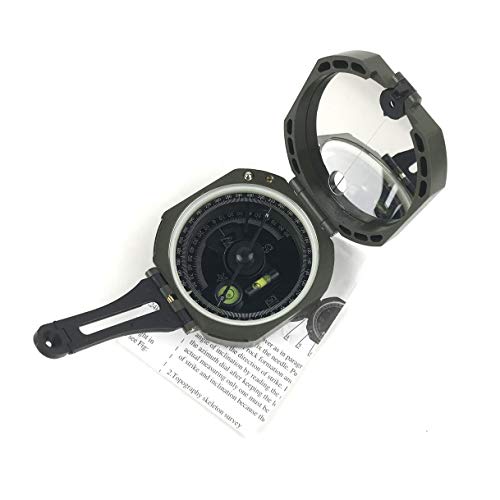 Detuck Professional Geological Compass Lensatic Military Compass | Survival Orienteering Sighting Compass With Mirror | Navigation Pocket Compass For Hiking Camping Outdoors #TOP3