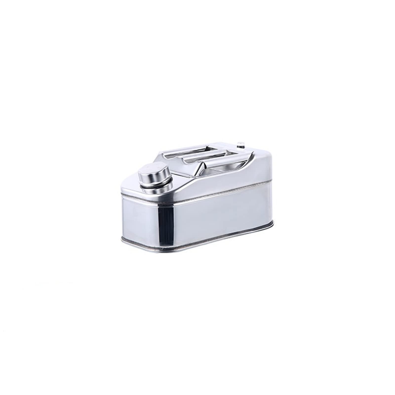 Bidon d'essence d'urgence en acier inoxydable avec réservoir de secours pour un stockage sécurisé du carburant. Bidon d'essence en métal pour le camping, les aventures en plein air et les urgences.