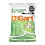 D´Gari Polvo para preparar gelatina con leche sabor pistache 120 g