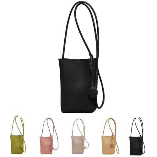 KEVGNRO Mugrs Crossbody Bag, Cell Phone Crossbody Bag, Waterproof Crossbody Shoulder Bag,Mugrs Small Leather Crossbody Bags For Women Cell Phone Purse (Black)