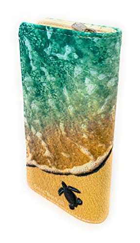 Shag Wear Baby Turtles Large Animal Wallet for Women and Teen Girls Vegan Faux Leather Yellow 7"2