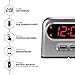 Sharp Digital Alarm Clock with 2 Ultra Fast Charging USB Quick Charge Ports - Twice as Fast as Conventional USB Chargers - Battery Back-up - Easy to Use