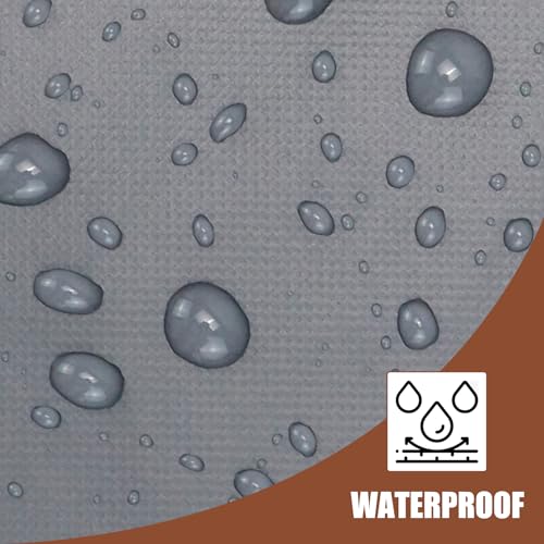Housse de protection de climatiseur en U en polyester robuste 600D bâche grise supérieure - 6