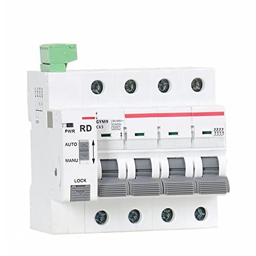MCB 4 polos con reconexión automática 63A disyuntor carril DIN para hogar inteligente