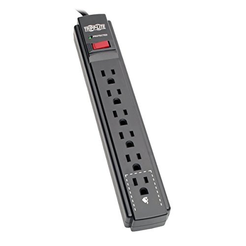 🔥 Hot Deals Tripp Lite 6 Outlet Surge Protector Power Strip, Extra Long Cord 15ft, Black, Lifetime Warranty & $20,000 INSURANCE (TLP615B)