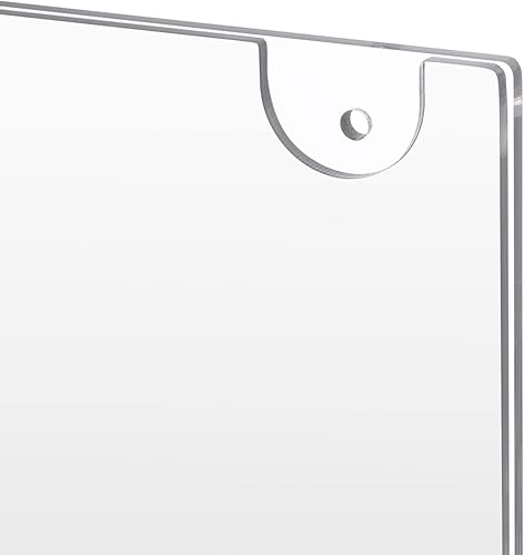 Miniatura 5 de PecMuikee Soporte de letrero acrílico de 8.5 x 11 pulgadas, horizontal, soporte de letrero acrílico de montaje en pared y marco de anuncios de