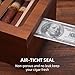 Duuhang Cigar Humidor，humidor Cigar Box，Travel humidor Cigar Box，Portable Travel Case - Small Table Top Humidors for 20-35 Cigars，Cigar Accessories for Men，Includes Accessories and a humidifier