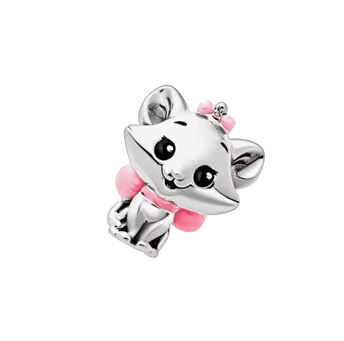 Genérico Disney Aristocats Charm en Argent Sterling 925, Compatible avec Pandora et Autres Bracelets à Breloques, Argent, Femme