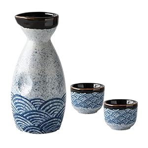 JIAYA Retro 40-240 ml SEE SET 1 Kruik 1/2/4 Cups Bottle Vodka Shochu Decanter Shot Cup Gift Bar Sets (Color : 1pot 2cups)