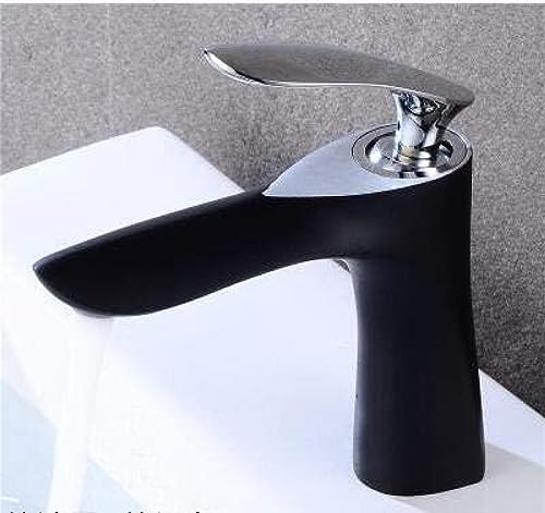 Mitigeur de lavabo or en laiton pour eau chaude et froide de salle de bain élégant