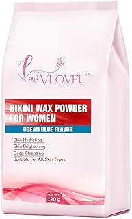 VLOVEU- Ocean-Blue Bikini Wax Powder for Women - 120g (pack of 4) | 5 Minutes Painless Herbal Wax Powder for Hair Removal Price In India