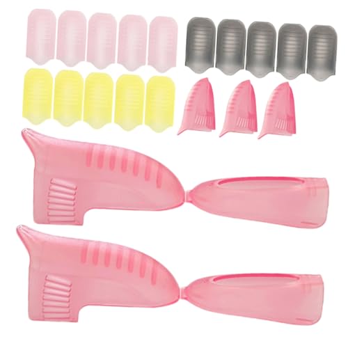 UKCOCO 20 piezas Clips Plásticos Ajustables para Quitar Esmalte y Gel Herramientas Prácticas para Manicura Casa Incluye para Remover Uñas Semipermanentes y Postizas