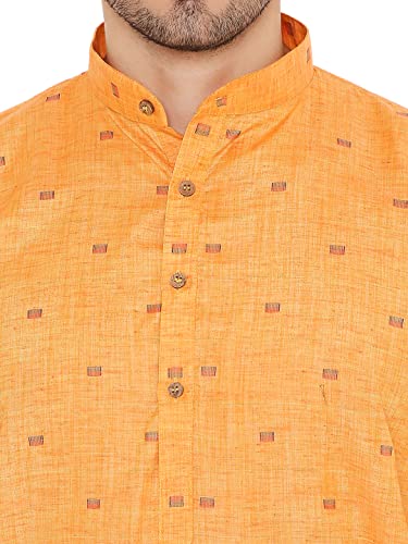Image of Maharaja Linen Blend Kurta Pyjama Set for Men