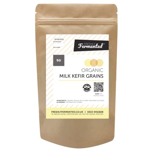 Freshly Fermented Milk Kefir Grains