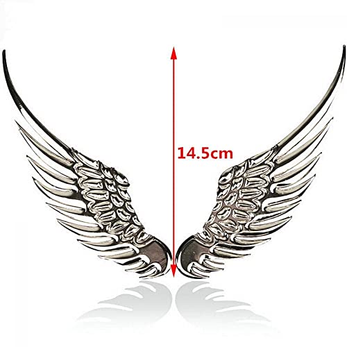 Image of 2pcs Angel Wings Car Stickers,3D Emblem Auto Sticker Badge Car Decoration Anti-Collision Auto Body Logo Decal