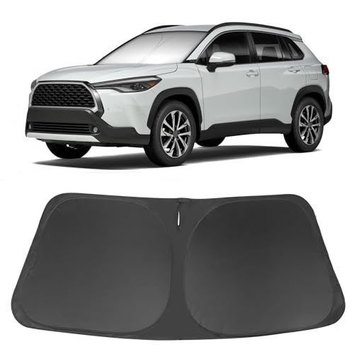 Image of Windshield Sun Shade Custom Fit for 2022 2023 2024 2025 2026 Toyota Corolla Cross(Not for Corolla) Accessories Foldable Sunshade Sun Blocker Protect Car from Sun Rays & Heat Damage Keep Car Cooler