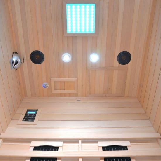 Bagno Italia Sauna infrarossi cm 120x105 con tetto adatta per installazione all’esterno cromoterapia