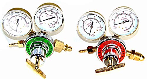 Acetylene ??YG?N Gas Welding Regulator Pressure Gauge Fit V??t?r S?l?d Br?ss Set