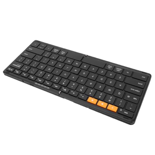 Teclado plegable bluetooth dual de 2.4G inalámbrico recargable USB C para tableta y portátil
