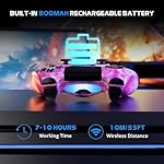 2 Pack Wireless Controller for PS4, Controller for Sony PlayStation 4, Double Shock 6-Axis Motion Sensor, Sensitive Touch Pad, Built-in Speaker & 3.5mm Headset Jack, Compatible with PS4/Pro/Slim - Image 4