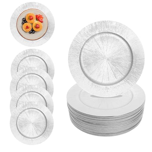 Platos redondos de carga 13'' juego x50 plástico miniatura 1