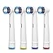 Price comparison product image 4 Pack Replacement Brush Heads Compatible Precision Clean Refills for Braun Oral B Professional Care 500 600 1000 2000 2500 3000 5000 7000 and More Vitality Pro Smart Genius Electric Toothbrushes