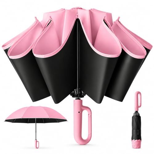 Image of Umbrella for Women | Umbrellas for Men | UV Coated 3 Fold Umbrella for Rain with Auto Open and Close Small Folding Travel-Foldable Windshield