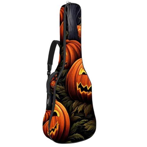 Housse de guitare Halloween citrouille acoustique sacoche de transport étanche pour basse